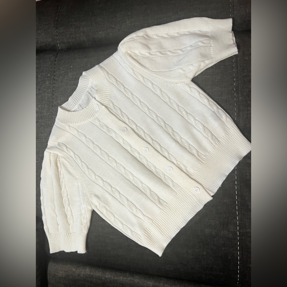Dazy SHEIN Cable Knit Cropped Cardigan sz XL